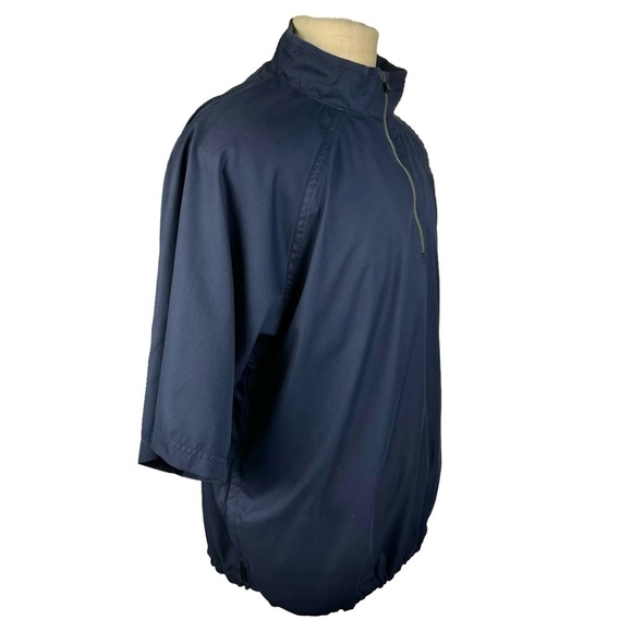 Adidas Navy Blue Short Sleeve Golf Tennis Windbreaker Jacket Mens Size L - Picture 3 of 11